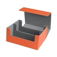 thumbnail image 2 of Estuche protector para tarjetas de cuero sintético, resistente, para juegos de cartas coleccionables, familiares y amigos, tarjetas deportivas Naranja, 2 of 8