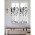 thumbnail image 2 of Black Leaves Living Room Curtains 2 Panel, Summer Botanical Cafe Window Treatment, Farmhouse Bedroom Bathroom Kitchen Curtains Drapes 104"x54", 2 of 6