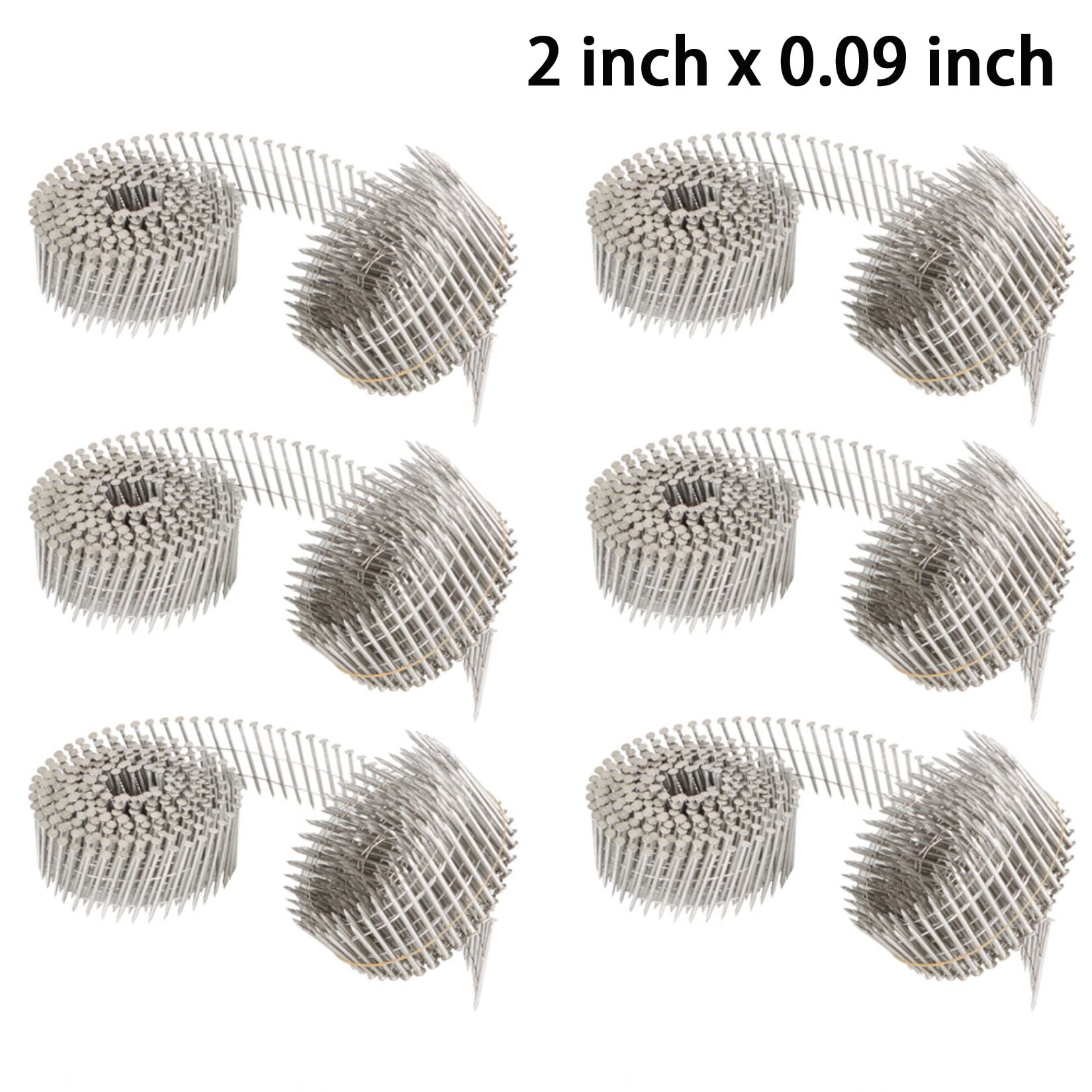 3600 Siding Nails 2 inch x 0.09 inch, 15-Degree Collated Wire Coil for ...