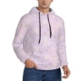 thumbnail image 2 of Fotbe Men's Hoodie with Shells Pearl Pattern - Kangaroo Pocket Pullover Hooded Sweatshirt, Perfect for Daily Wear, Travel, and Home-Medium, 2 of 7