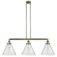 thumbnail image 3 of Innovations Lighting  Cone 3 Light 44" Stem Hung Island Light Antique Brass/Seedy, 3 of 5