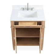 Tennant Brand 30 Light Oak Bathroom Vanity with White Quartz Top