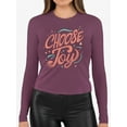 thumbnail image 3 of Positive Quote: Choose Joy Long Sleeve Women's -SelectDesign Designs, 3 of 4