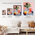 thumbnail image 3 of Refreshing Spritz Aperitif with Orange Slices Vibrant Pink Blue Stylised Painting Art Print Framed Poster Wall Decor 12x16 inch, 3 of 5