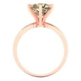 thumbnail image 4 of 2.5 ct Round Cut Yellow Moissanite Solitaire 14K Rose Gold Womens Engagement Ring, 4 of 6