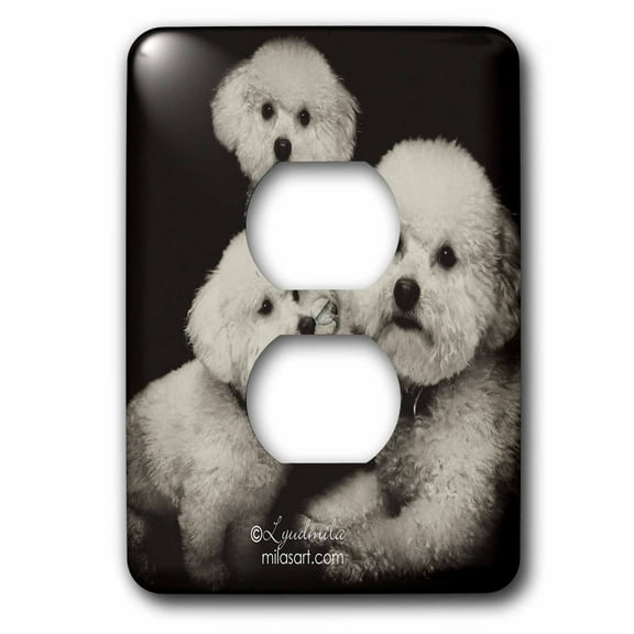 3dRose, Bichon Frise collage, 2 plug outlet cover