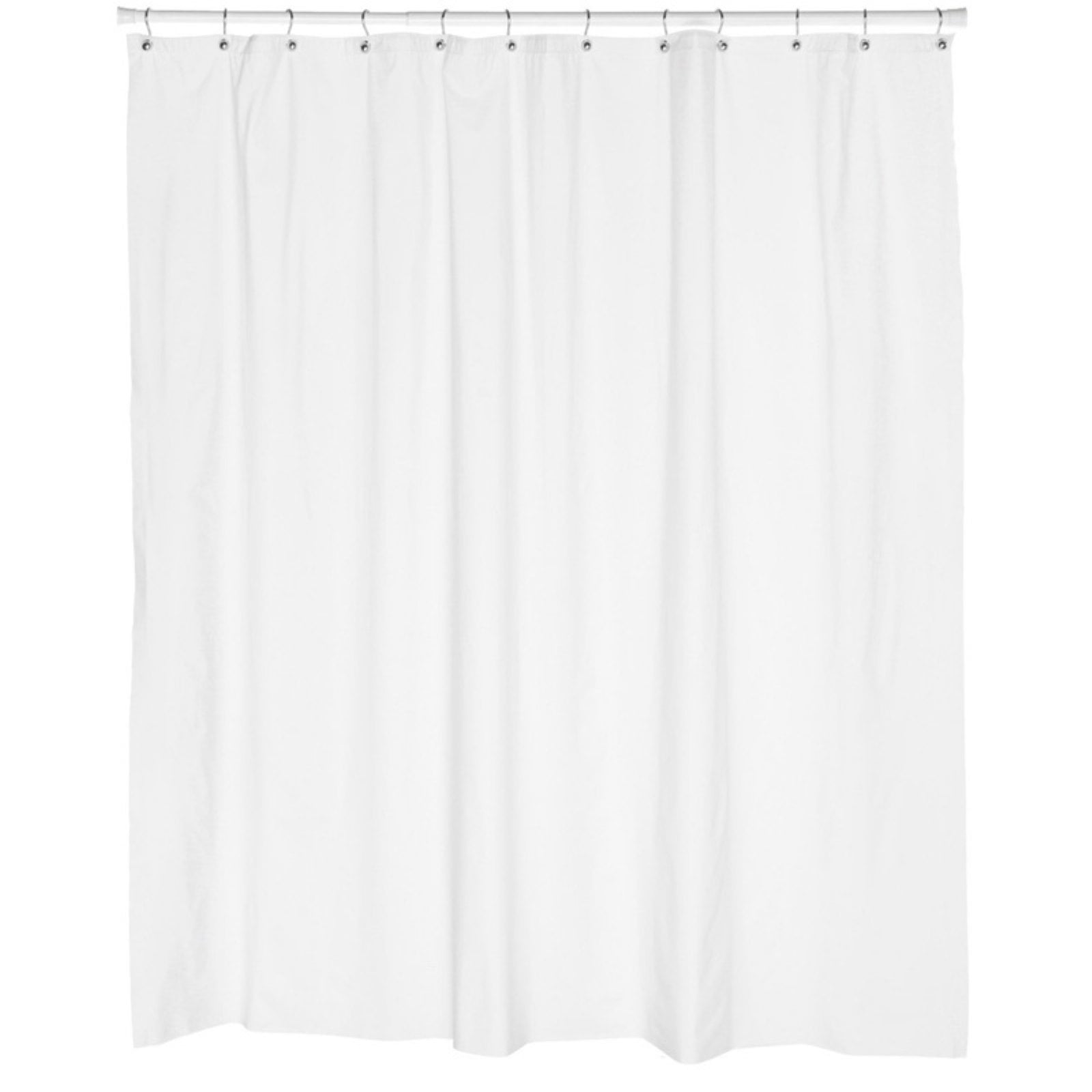 "Jumbo" Long, 8 Gauge Vinyl Shower Curtain Liner in White