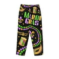 thumbnail image 4 of Kdxio Women's Comfy Stretch Mardi Gras3Print Drawstring Pajama Pants-Small, 4 of 9