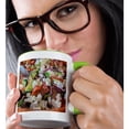 thumbnail image 2 of 3drose, Greek Salad, Tourist Club, Olympia, Greece, Europe, 11oz Two-tone Green Mug, 2 of 6