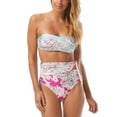 thumbnail image 3 of Carmen Marc Valvo GREEN Reversible Bandeau Bikini Swim Top, US Small, 3 of 4