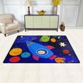 thumbnail image 3 of SKYSONIC Area Rug Carpet Space Rocket Galaxy Doormat for Hardwood Floor Entrance Living Room Bedroom 2'7"x1'8" (31x20 in), 3 of 6