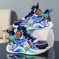 thumbnail image 3 of Kids Basketball Shoes Boys Fashion Running Sneakers Lightweight Athletic Shoes, 3 of 5