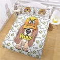 thumbnail image 4 of Juego de edredón Fundas de edredón con temática de perro Fundas de almohada Dormitorio Dibujos animados Imprimir Juegos de cama para Primavera Verano Otoño Invierno XL LYSHDW2109250006 3 piezas sidaley HA012372-12, 4 of 6