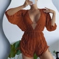 thumbnail image 2 of CAICJ98 Maillots de Bain de Contrôle du Ventre pour Femmes Femmes Réversible Lacets Ensembles Bikini Floral et Rayé A,S, 2 of 3