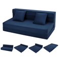 thumbnail image 6 of Huloretions Folding Sofa Bed, Foldable Couch Bed with Pillow,Convertible Sleeper Chair Modern Futon Floor Couch,Foldable Memory Foam Chair Bed,Lazy Guest Bed for Living Room,Home Office, 6 of 8