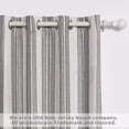 thumbnail image 2 of DriftAway Chris Vertical Striped Pattern Linen Textured Lined Blackout Window Curtains Grey 52" Width x 84 " Length, 2 of 8