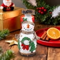 thumbnail image 5 of WMGHA Santa and Snowman Candlestick Carved Wood-Look Decorative Pillar Candle Holder Stand w/Traditional Santa Head Christmas Decor - Rustic Classic Elegant Mantel,Table Centerpiece Home Decor, 5 of 9