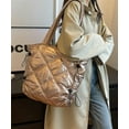 thumbnail image 4 of Kukuzhu Quilted Women's Hobo Bag Padding Down Cotton Shoulder Bag Armpit Purse Handbag Large Work Totes Top Handle Bag, 4 of 8