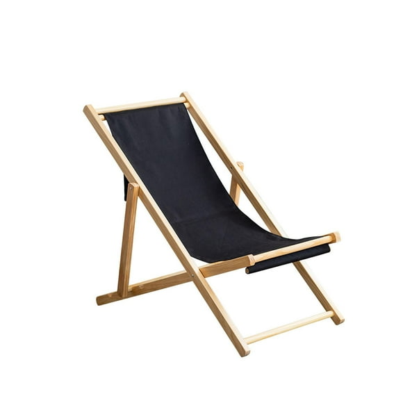 koolsoo Beach Chair Folding Beach Chair Foldable Space Saving Furniture Patio Chair Adjustable for Camp Lawn Patio Picnic Black
