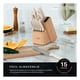 thumbnail image 2 of Juego de Cuchillos de Cocina COOKIFY Acero Inoxidable 15 Piezas con Base y Afilador, Madera/Marfil, 2 of 6