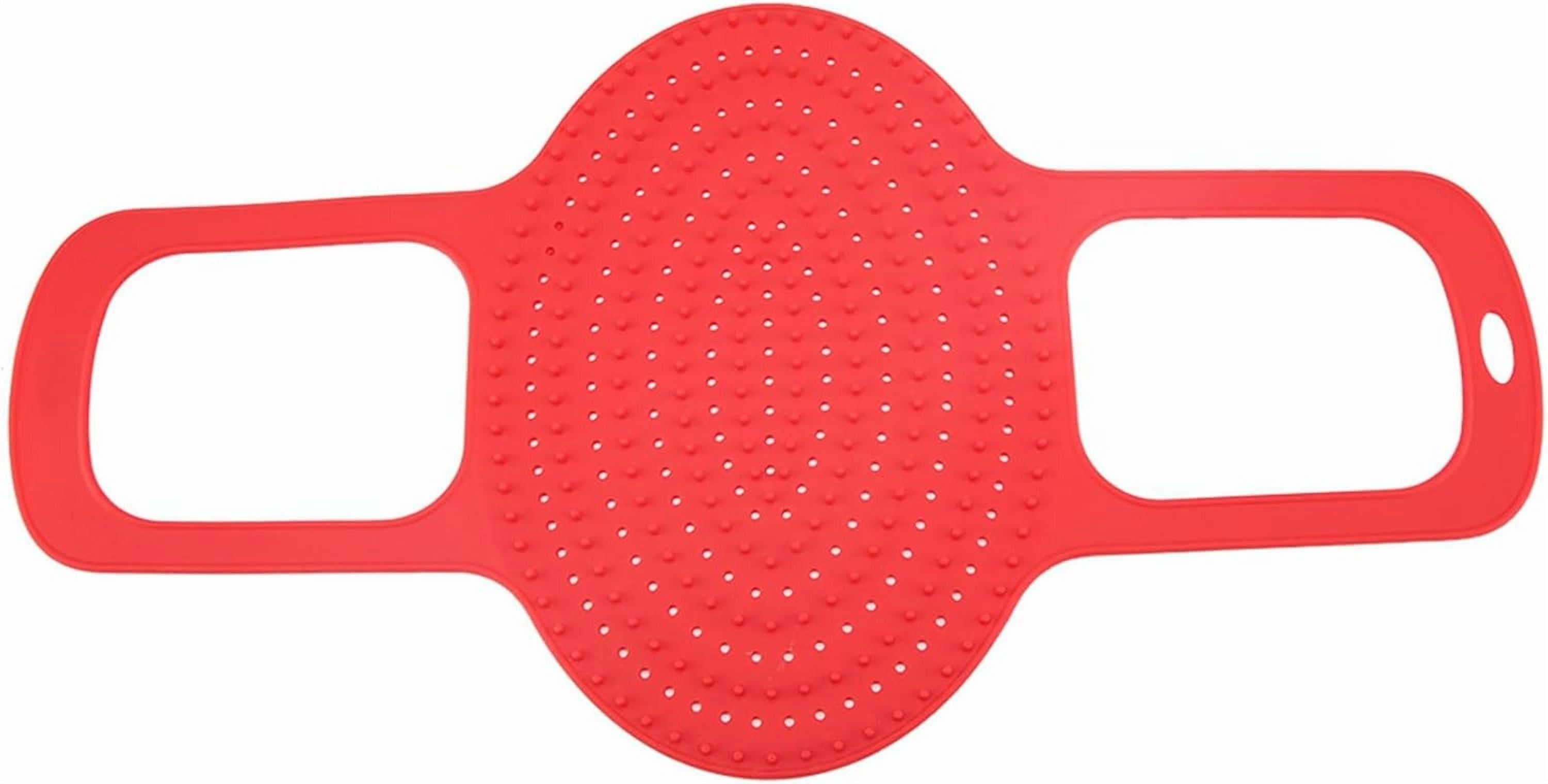 ABPETE Heat Resistant Turkey Lifter, Poultry Lifter Turkey Roasting Sling, Oven Baking Mat Silicone Mat Non-Stick Cooker Sling, Multipurpose Cooking Accessory(Red)