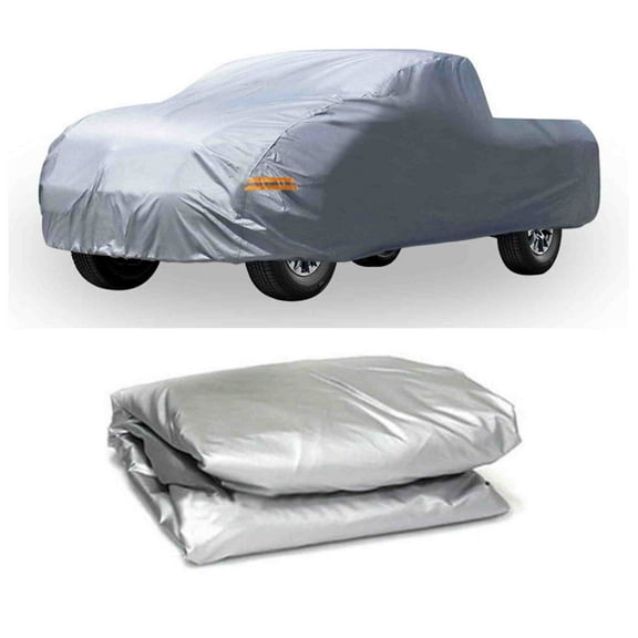 LABLT Full Pickup Truck Cover Outdoor Breathable Waterproof Sun UV Rain Heat Resistant Sliver Fits select: 2013 TOYOTA TACOMA DOUBLE CAB, 2009-2012 TOYOTA TACOMA ACCESS CAB