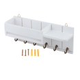 thumbnail image 4 of Porta llaves de madera, almacenamiento, hardware, decoración, accesorios creativos, moda, pared Blanco, 4 of 9