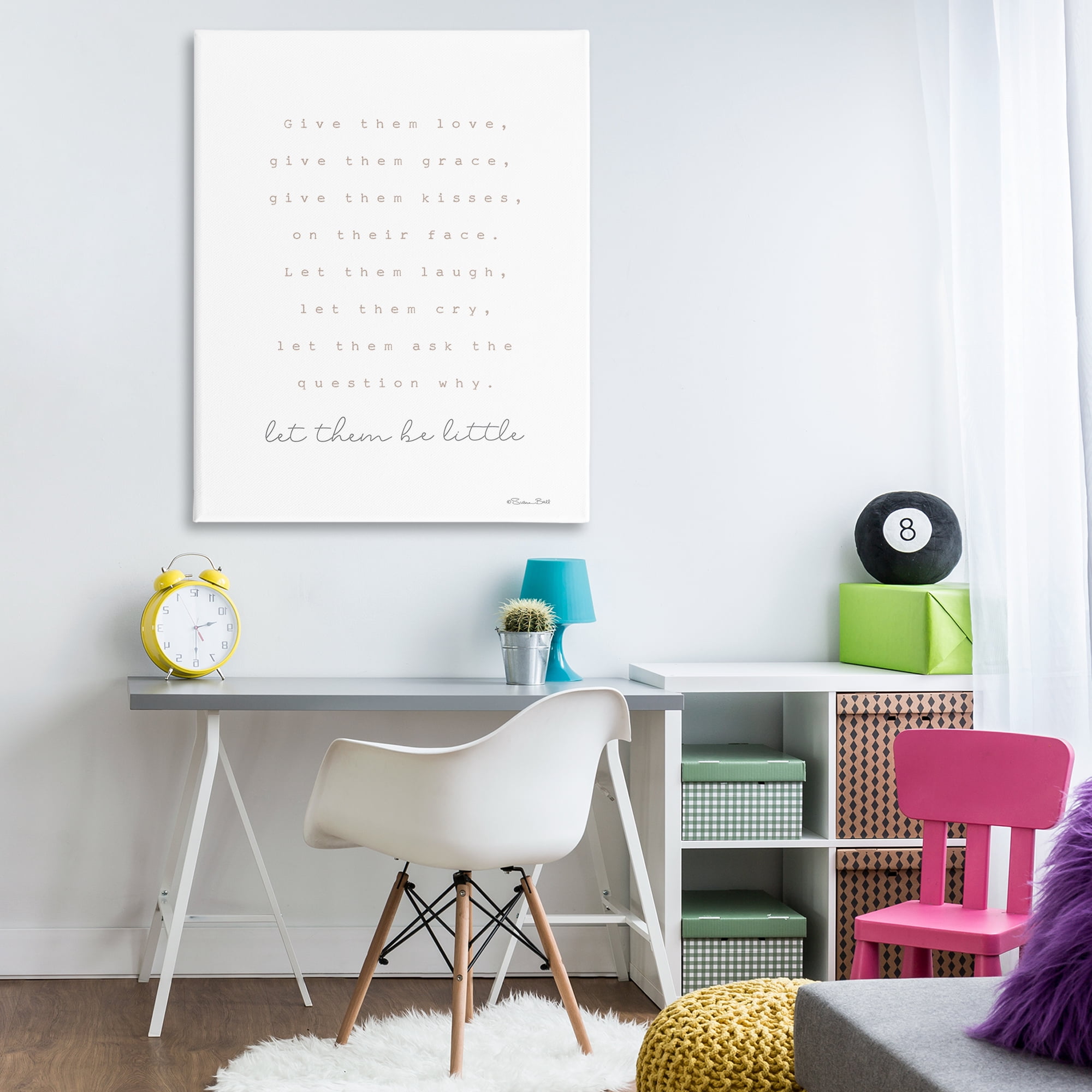 Stupell Industries Let Them Be Little Typography Painting Gallery Wrapped Canvas Art Print Wall Art, 36 x 48