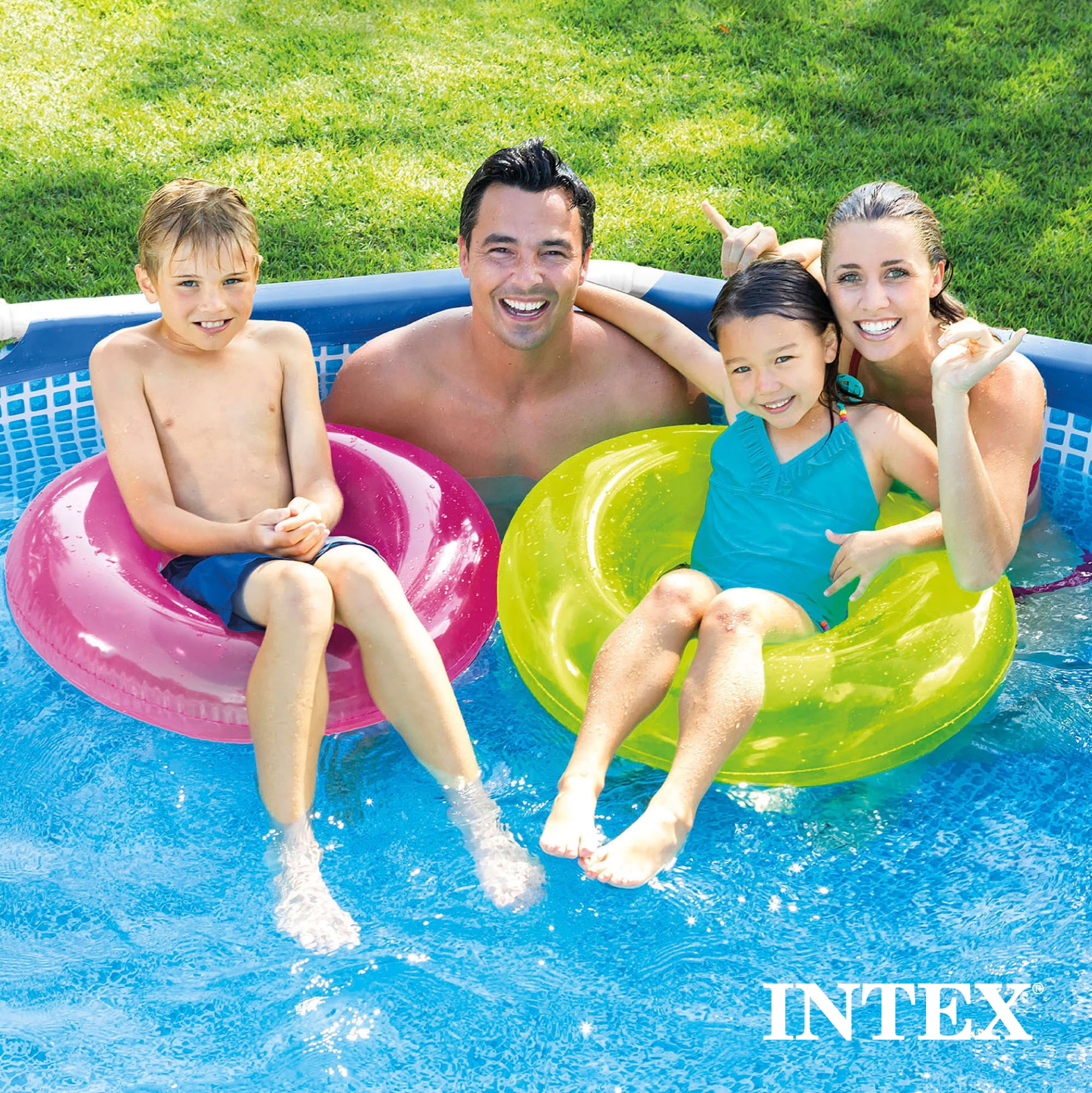 Open Box Intex 10' x 30" Metal Frame Set Swimming Pool w/ Filter Pump
