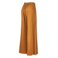 thumbnail image 2 of Made by Johnny Women's Pleated Wide Leg Palazzo Pants with Drawstring ONESIZE MUSTARD, 2 of 6