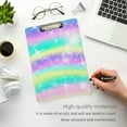 thumbnail image 4 of FMSHPON Glitter Rainbow Tie Dye Clipboard Hardboard Wood Nursing Clip Board and Pull for Standard A4 Letter 13x9 inches, 4 of 7