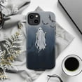 thumbnail image 6 of Minimalist Ghost & Bat Night Phone Case, Spooky Halloween Protective Phone Cover, Gift for iPhone 16 15 14 13 12 11 Pro Plus Mini, 6 of 6