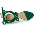 thumbnail image 4 of Sandalias con Cordón Arriba Punta Abierta Tacón de Aguja para Mujer Verde 40, 4 of 6