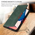 thumbnail image 4 of Decase Leather Wallet Case for iPhone 14 Plus Magnetic Closure with Card Slots Holders Money Pocket Kickstand Shockproof Protective Case For iPhone 14 Plus,Green, 4 of 7