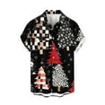 thumbnail image 2 of Feancey Mens Hawaiian Shirts Short Sleeve Casual Christmas Shirt Novelty Xmas Tree Graphic Bowling Shirts Button Up Vacation Beach Shirt Todays Daily Deals Clearance Black XXL, 2 of 5