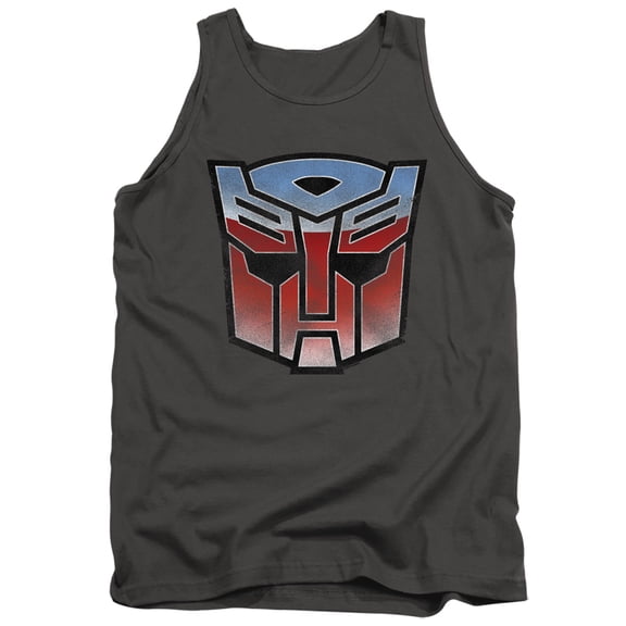 Transformers Vintage Autobot Logo Adult Tank Top Charcoal