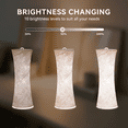 thumbnail image 3 of SUNMORY Table Lamps, Set of 2 Dimmable Desk Lamp with 10 Brightnesss Adjustable & 3 Color Temperatures, Warmer Lamp With Tyvek Paper Fabric Lamp Shade Small Lamp for Reading Nursing Night Light White, 3 of 10