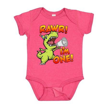 

Inktastic Rawr I m One Dinosaur Gift Baby Boy or Baby Girl Bodysuit