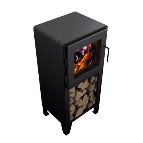 Nova Tower Wood Stove with Satin Black Door, Shroud and Legs - Walmart.com