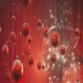 thumbnail image 4 of Coolnut Shower Curtain Christmas Balls Bathroom Decor Watercolor Shower Curtain Sets Fabric Cloth Bathroom Curtains with Hooks 60x72 Inch, 4 of 6