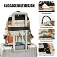 thumbnail image 3 of FORMRS Mini Backpack Purse for Women Travel Daypack Casual Shoulder Bag, Beige Cats Reading, 3 of 7