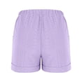 thumbnail image 5 of Lenpel Women's Shorts Trendy Elastic High Waisted Drawstring Eyelet Embroidered Comfy Lounge Shorts Casual Summer Shorts with Pockets, 5 of 6