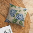 thumbnail image 6 of Farmhouse Pillow Cover Blue Hydrangea Wildflower Spring Cushion Covers Watercolor Blue Hydrangea Flowers Cooling Pillowcase Decoration for Sofa Couch 18"x18", 6 of 7