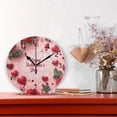 thumbnail image 5 of Roses Hearts Happy Valentine's Day Round Wall Clock Silent Analog Battery Operated Gold Pointer Home Decor 9.84" Diameter, 5 of 11