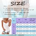 thumbnail image 3 of Women Summer Tops Womens Button Up V Neck Beach Crochet Lace Peplum Tank Tops Cute Sleeveless Peplum Casual Spaghetti Strap Shirts Blouse Crop Top Dancing Design for Women Control Stocking White S, 3 of 6