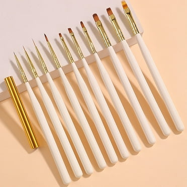 Eisoary Nail Art Brush Nail Extension Gel Brush Builder Gel Brush Nail Art Liner Brush Nail Dotting Pen Home DIY Manicure Salon Supplies Style J