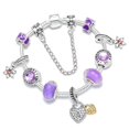 thumbnail image 1 of Seialoy, pulseras con colgante de llave de corazón Chapado en plata para mujeres, pulsera Original con cuentas de corona de princesa para niñas, joyería para esposa Tan Jianjun unisex, 1 of 2