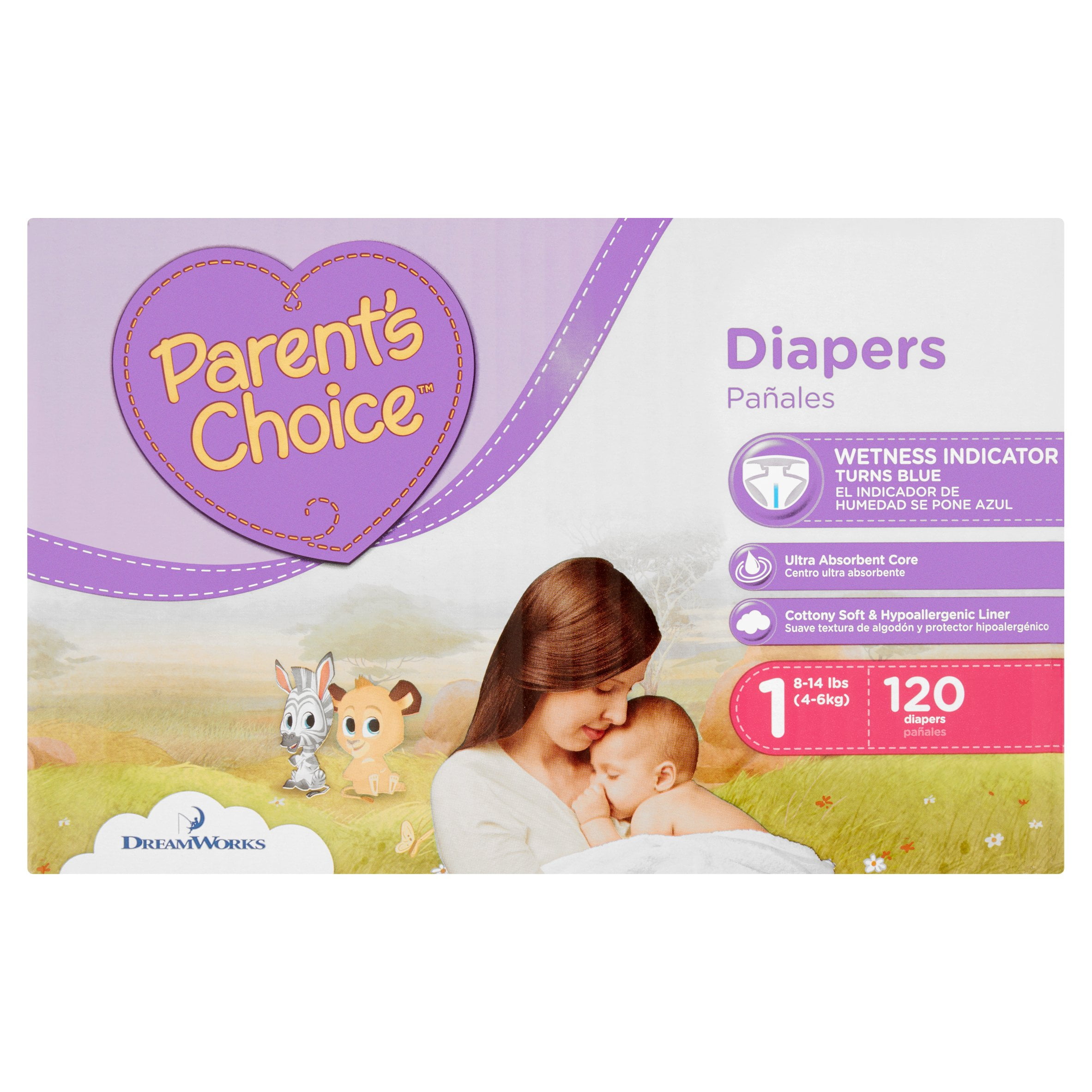 Parent's Choice Diapers Size 1 (Choose Diaper Count) 120 diapers