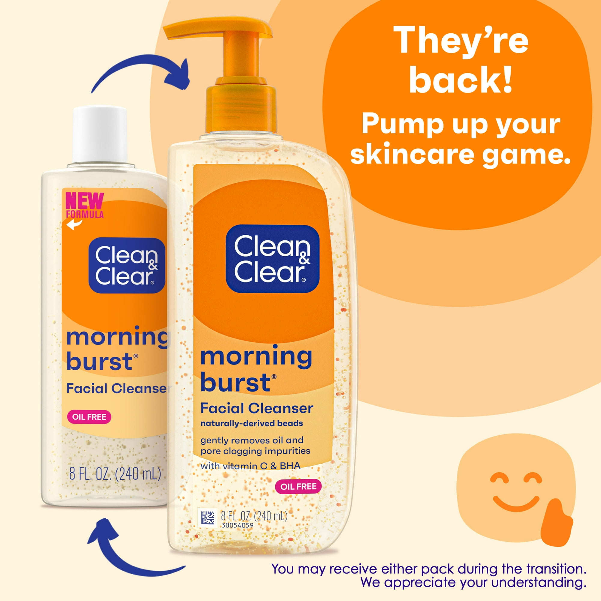 Clean & Clear Morning Burst Oil-Free Gentle Daily Acne Face Wash, 8 fl. oz