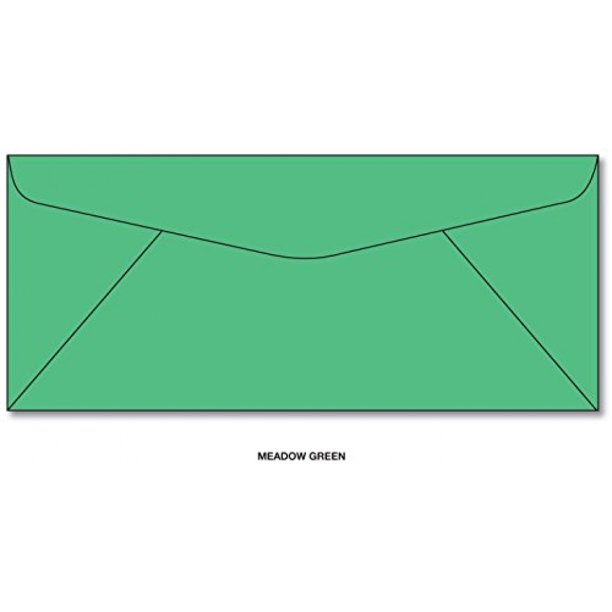 Meadow Green 10 Business Size Envelopes 50 Envelopes